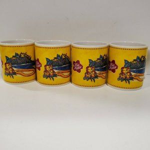 Set Of 4 Hawaii "Hilo Hattie" Ceramic Coffee Mugs
